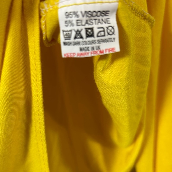 Yellow Bodysuit NWT 18/20 Bodysuit, Low V-Neck Surplice - Picture 4 of 4